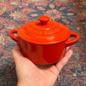 NEW Le Creuset Stoneware Mini Round Cocotte in Carmin